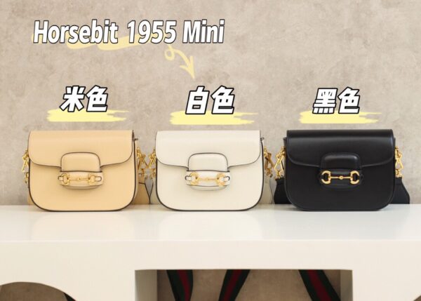 God Factory Gucci 𝐇𝐨𝐫𝐬𝐞𝐛𝐢𝐭 𝟭𝟵𝟱𝟱 𝐌𝐢𝐧𝐢 Black 658574 Size 20.6*14.4*5.1cm
