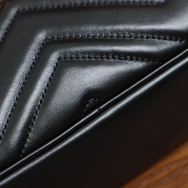 God Factory Gucci 𝐆𝐆 𝐌𝐚𝐫𝐦𝐨𝐧𝐭 Black 447632 Size 24*13*7cm