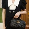 God Factory Gucci 𝐆𝐆 𝐌𝐚𝐫𝐦𝐨𝐧𝐭 Black 447632 Size 24*13*7cm