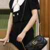 God Factory Gucci 𝐆𝐆 𝐌𝐚𝐫𝐦𝐨𝐧𝐭 Black 447632 Size 24*13*7cm