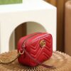 God Factory Gucci 𝐆𝐆 𝐌𝐚𝐫𝐦𝐨𝐧𝐭 Red 448065 Size 18*12*6cm