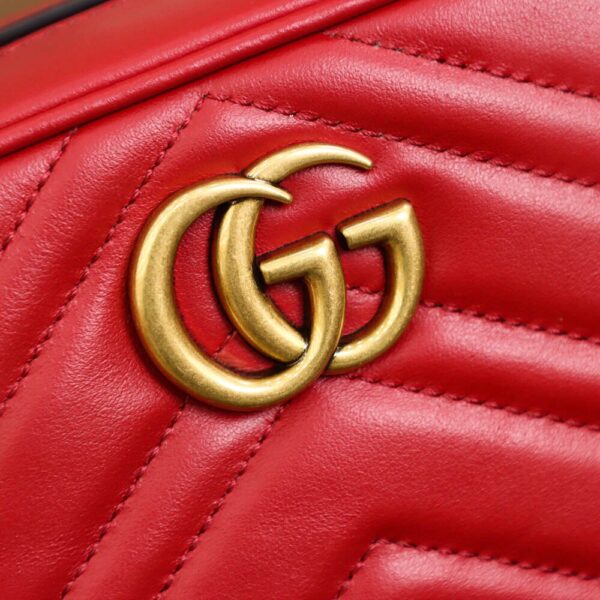 God Factory Gucci 𝐆𝐆 𝐌𝐚𝐫𝐦𝐨𝐧𝐭 Red 448065 Size 18*12*6cm