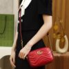 God Factory Gucci 𝐆𝐆 𝐌𝐚𝐫𝐦𝐨𝐧𝐭 Red 448065 Size 18*12*6cm