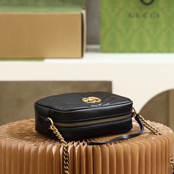 God Factory Gucci 𝐆𝐆 𝐌𝐚𝐫𝐦𝐨𝐧𝐭 Black 448065 Size 18*12*6cm