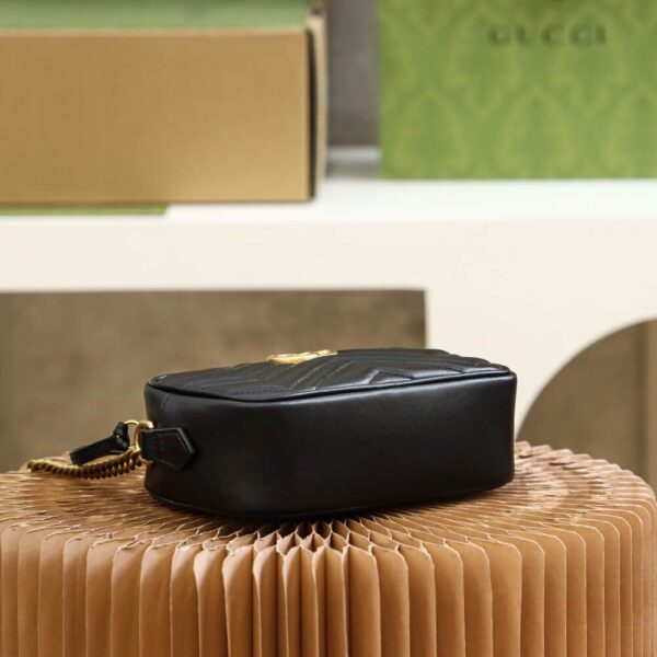 God Factory Gucci 𝐆𝐆 𝐌𝐚𝐫𝐦𝐨𝐧𝐭 Black 448065 Size 18*12*6cm
