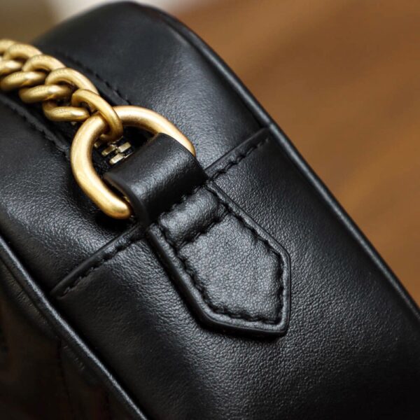 God Factory Gucci 𝐆𝐆 𝐌𝐚𝐫𝐦𝐨𝐧𝐭 Black 448065 Size 18*12*6cm