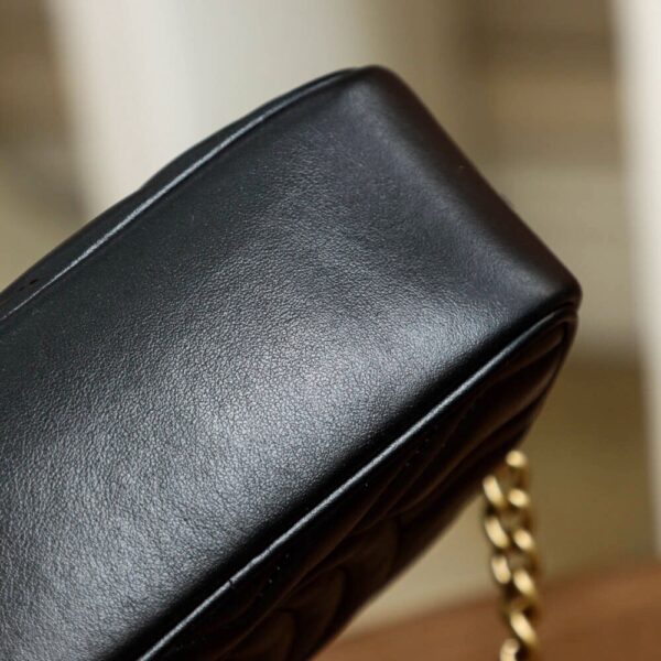 God Factory Gucci 𝐆𝐆 𝐌𝐚𝐫𝐦𝐨𝐧𝐭 Black 448065 Size 18*12*6cm