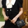 God Factory Gucci 𝐆𝐆 𝐌𝐚𝐫𝐦𝐨𝐧𝐭 Black 448065 Size 18*12*6cm