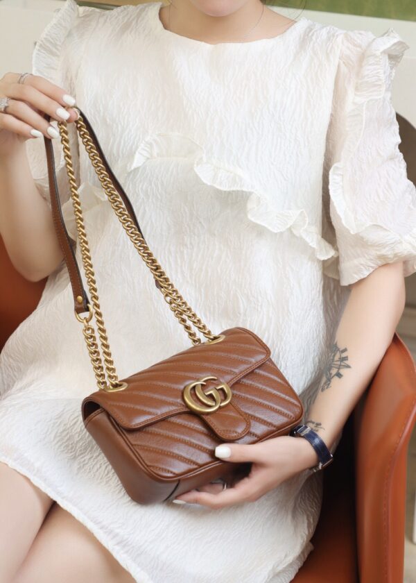 God Factory Gucci 𝙂 𝙂 𝙈𝙖𝙧𝙢𝙤𝙣𝙩 446744 Size 22*13*6cm