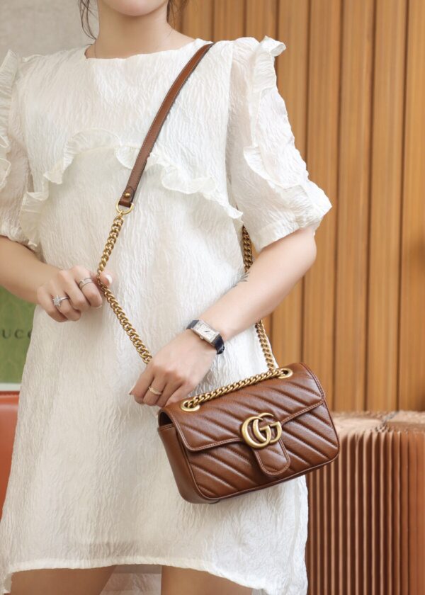 God Factory Gucci 𝙂 𝙂 𝙈𝙖𝙧𝙢𝙤𝙣𝙩 446744 Size 22*13*6cm