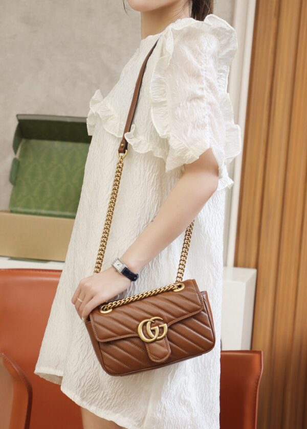 God Factory Gucci 𝙂 𝙂 𝙈𝙖𝙧𝙢𝙤𝙣𝙩 446744 Size 22*13*6cm