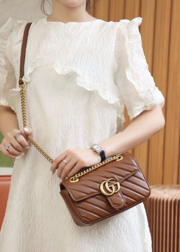 God Factory Gucci 𝙂 𝙂 𝙈𝙖𝙧𝙢𝙤𝙣𝙩 446744 Size 22*13*6cm