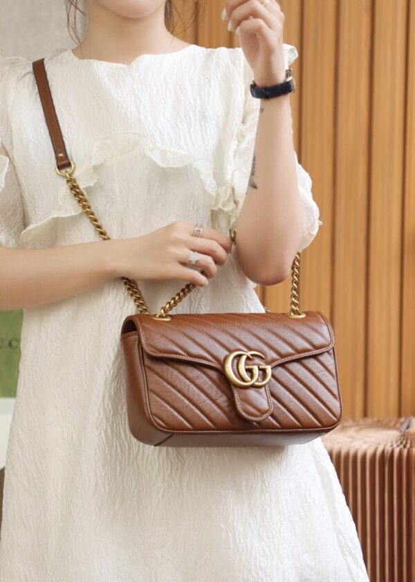 God Factory Gucci 𝙂 𝙂 𝙈𝙖𝙧𝙢𝙤𝙣𝙩 443497 Size 26*15*7cm