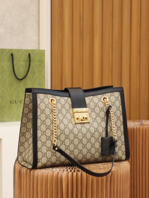 God Factory Gucci 𝐏𝐚𝐝𝐥𝐨𝐜𝐤 Black / Medium 479197 Size 35*23.5*14𝐜𝐦