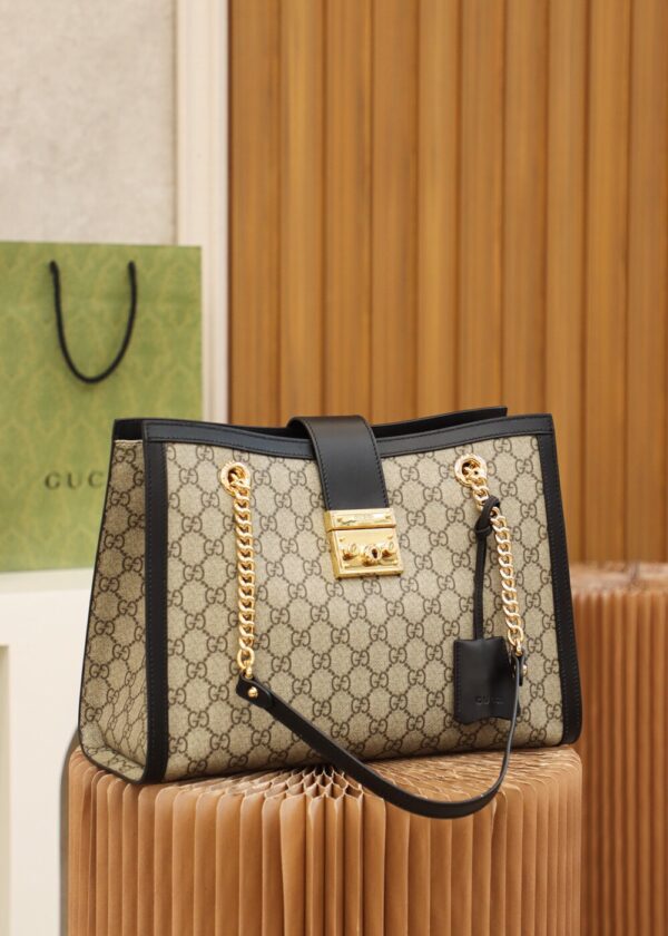 God Factory Gucci 𝐏𝐚𝐝𝐥𝐨𝐜𝐤 Black / Medium 479197 Size 35*23.5*14𝐜𝐦