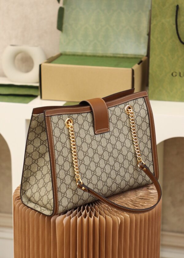 God Factory Gucci 𝐏𝐚𝐝𝐥𝐨𝐜𝐤 Brown / Medium 479197 Size 35*23.5*14𝐜𝐦