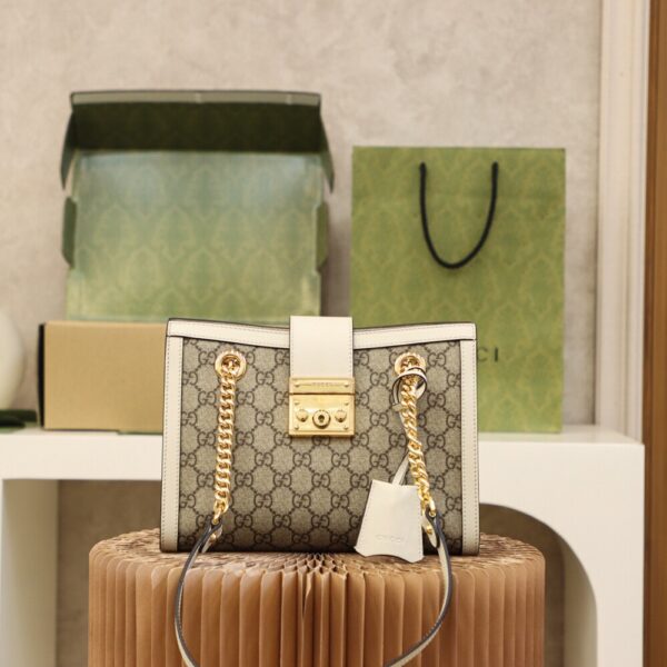 God Factory Gucci 𝐏𝐚𝐝𝐥𝐨𝐜𝐤 Brown / Small 498156 Size 26*18*10𝐜𝐦