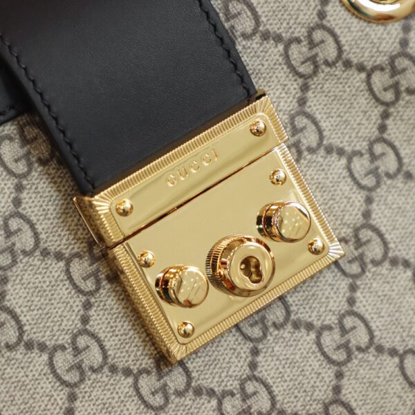 God Factory Gucci 𝐏𝐚𝐝𝐥𝐨𝐜𝐤 Black / Small 498156 Size 26*18*10𝐜𝐦