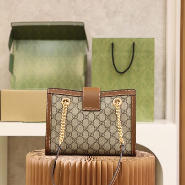God Factory Gucci 𝐏𝐚𝐝𝐥𝐨𝐜𝐤 Brown / Small 498156 Size 26*18*10𝐜𝐦