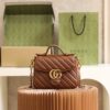 God Factory Gucci 𝐆𝐆 𝐌𝐚𝐫𝐦𝐨𝐧𝐭 𝐌𝐢𝐧𝐢 547260 21*15.5*8𝙘𝙢 Brown