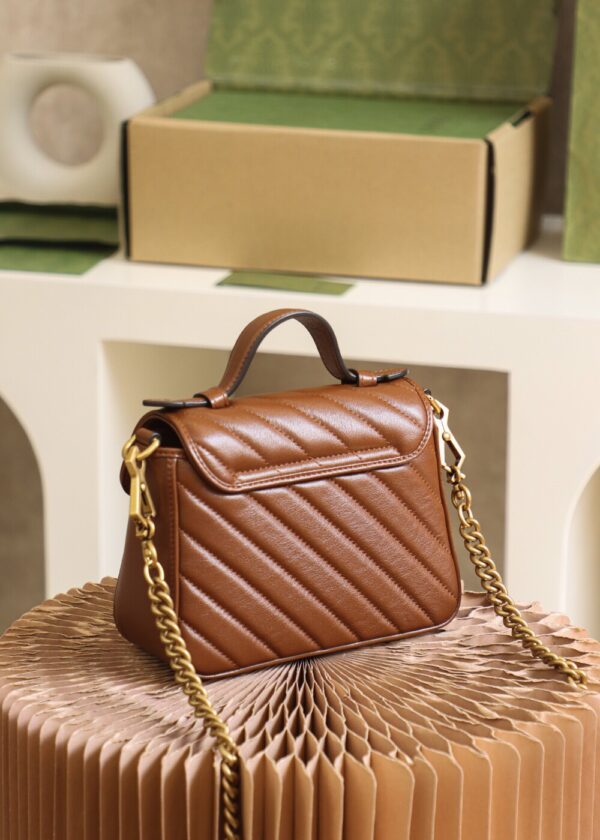 God Factory Gucci 𝐆𝐆 𝐌𝐚𝐫𝐦𝐨𝐧𝐭 𝐌𝐢𝐧𝐢 547260 21*15.5*8𝙘𝙢 Brown