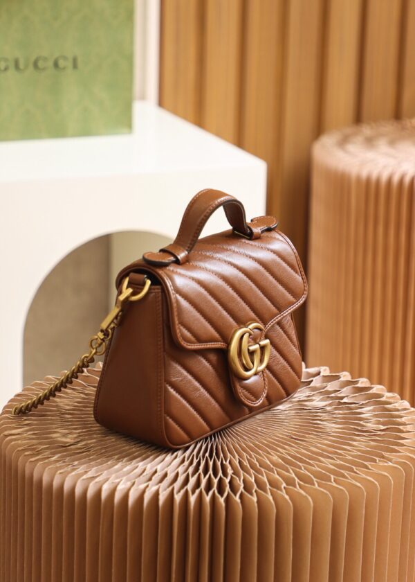 God Factory Gucci 𝐆𝐆 𝐌𝐚𝐫𝐦𝐨𝐧𝐭 𝐌𝐢𝐧𝐢 547260 21*15.5*8𝙘𝙢 Brown