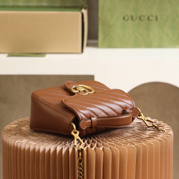 God Factory Gucci 𝐆𝐆 𝐌𝐚𝐫𝐦𝐨𝐧𝐭 𝐌𝐢𝐧𝐢 547260 21*15.5*8𝙘𝙢 Brown