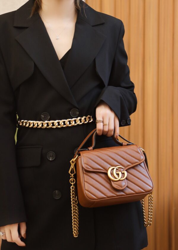 God Factory Gucci 𝐆𝐆 𝐌𝐚𝐫𝐦𝐨𝐧𝐭 𝐌𝐢𝐧𝐢 547260 21*15.5*8𝙘𝙢 Brown