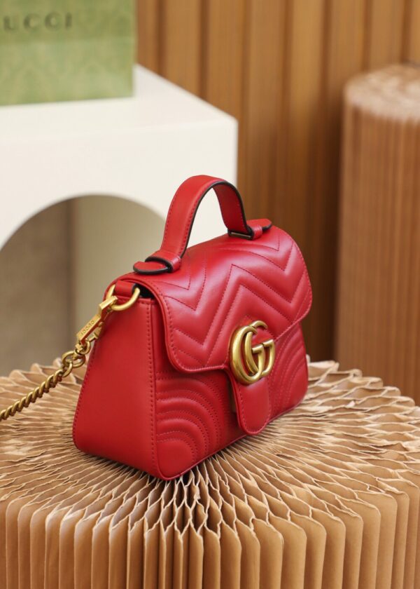 God Factory Gucci 𝐆𝐆 𝐌𝐚𝐫𝐦𝐨𝐧𝐭 𝐌𝐢𝐧𝐢 547260 21*15.5*8𝙘𝙢 Red