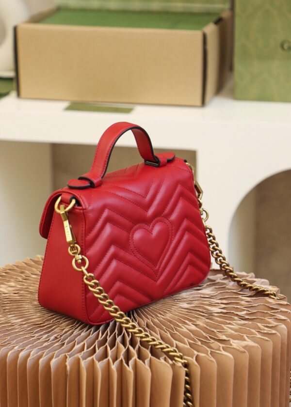 God Factory Gucci 𝐆𝐆 𝐌𝐚𝐫𝐦𝐨𝐧𝐭 𝐌𝐢𝐧𝐢 547260 21*15.5*8𝙘𝙢 Red