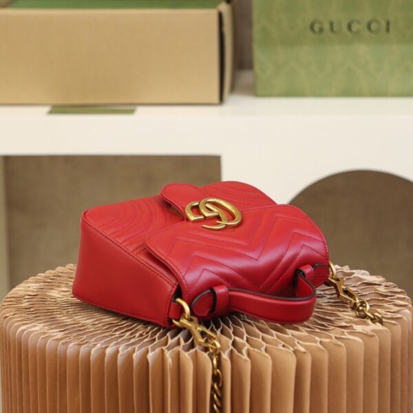God Factory Gucci 𝐆𝐆 𝐌𝐚𝐫𝐦𝐨𝐧𝐭 𝐌𝐢𝐧𝐢 547260 21*15.5*8𝙘𝙢 Red