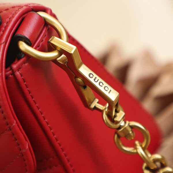 God Factory Gucci 𝐆𝐆 𝐌𝐚𝐫𝐦𝐨𝐧𝐭 𝐌𝐢𝐧𝐢 547260 21*15.5*8𝙘𝙢 Red