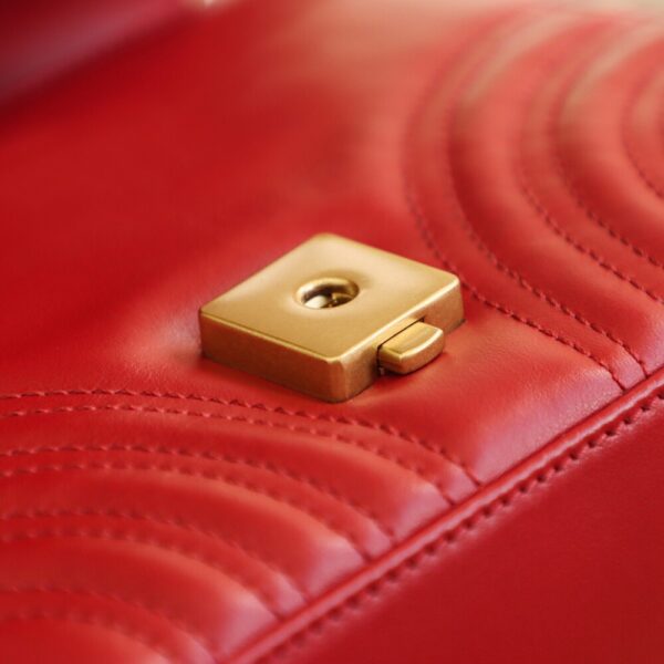God Factory Gucci 𝐆𝐆 𝐌𝐚𝐫𝐦𝐨𝐧𝐭 𝐌𝐢𝐧𝐢 547260 21*15.5*8𝙘𝙢 Red