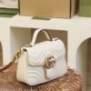 God Factory Gucci 𝐆𝐆 𝐌𝐚𝐫𝐦𝐨𝐧𝐭 𝐌𝐢𝐧𝐢 547260 21*15.5*8𝙘𝙢 White