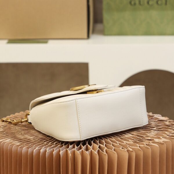 God Factory Gucci 𝐆𝐆 𝐌𝐚𝐫𝐦𝐨𝐧𝐭 𝐌𝐢𝐧𝐢 547260 21*15.5*8𝙘𝙢 White