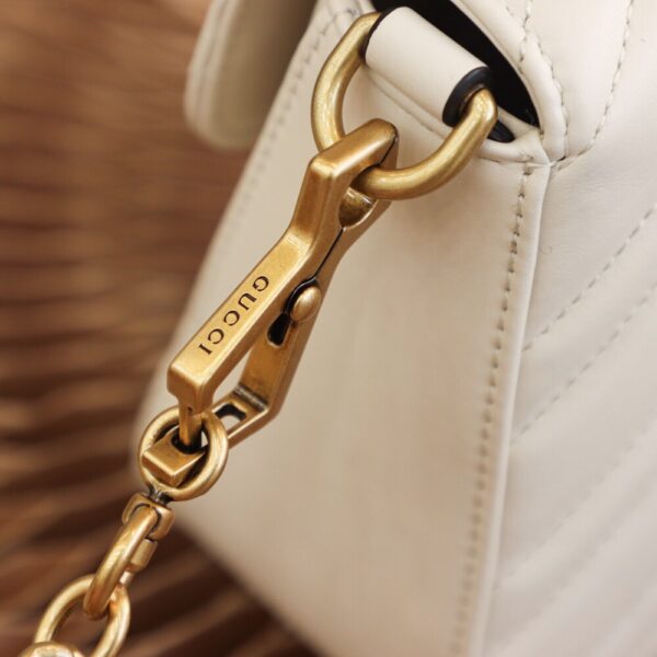 God Factory Gucci 𝐆𝐆 𝐌𝐚𝐫𝐦𝐨𝐧𝐭 𝐌𝐢𝐧𝐢 547260 21*15.5*8𝙘𝙢 White
