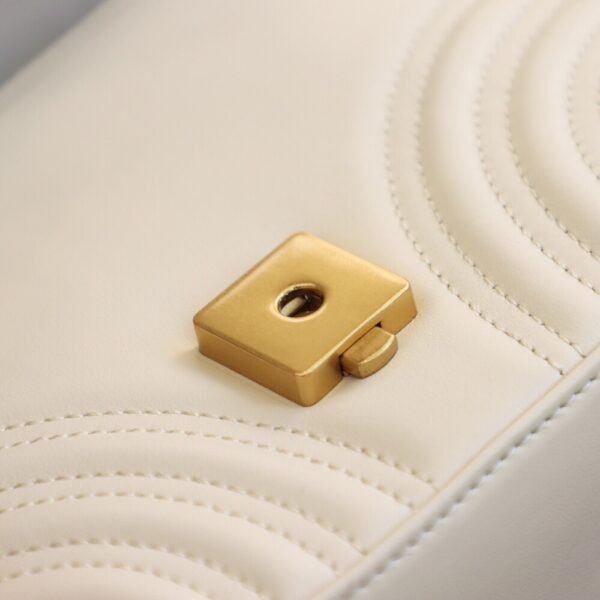 God Factory Gucci 𝐆𝐆 𝐌𝐚𝐫𝐦𝐨𝐧𝐭 𝐌𝐢𝐧𝐢 547260 21*15.5*8𝙘𝙢 White