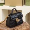 God Factory Gucci 𝐆𝐆 𝐌𝐚𝐫𝐦𝐨𝐧𝐭 𝐌𝐢𝐧𝐢 547260 21*15.5*8𝙘𝙢 Black