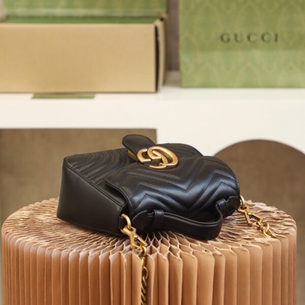God Factory Gucci 𝐆𝐆 𝐌𝐚𝐫𝐦𝐨𝐧𝐭 𝐌𝐢𝐧𝐢 547260 21*15.5*8𝙘𝙢 Black