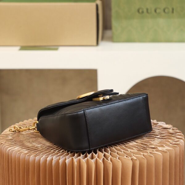 God Factory Gucci 𝐆𝐆 𝐌𝐚𝐫𝐦𝐨𝐧𝐭 𝐌𝐢𝐧𝐢 547260 21*15.5*8𝙘𝙢 Black