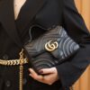 God Factory Gucci 𝐆𝐆 𝐌𝐚𝐫𝐦𝐨𝐧𝐭 𝐌𝐢𝐧𝐢 547260 21*15.5*8𝙘𝙢 Black