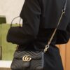 God Factory Gucci 𝐆𝐆 𝐌𝐚𝐫𝐦𝐨𝐧𝐭 𝐌𝐢𝐧𝐢 547260 21*15.5*8𝙘𝙢 Black
