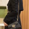God Factory Gucci 𝐆𝐆 𝐌𝐚𝐫𝐦𝐨𝐧𝐭 𝐌𝐢𝐧𝐢 547260 21*15.5*8𝙘𝙢 Black