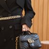 God Factory Gucci 𝐆𝐆 𝐌𝐚𝐫𝐦𝐨𝐧𝐭 𝐌𝐢𝐧𝐢 547260 21*15.5*8𝙘𝙢 Black