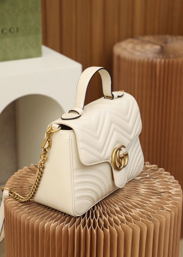 God Factory Gucci White 𝐆𝐆 𝐌𝐚𝐫𝐦𝐨𝐧𝐭 498110 Size 27*19*10.5𝙘𝙢