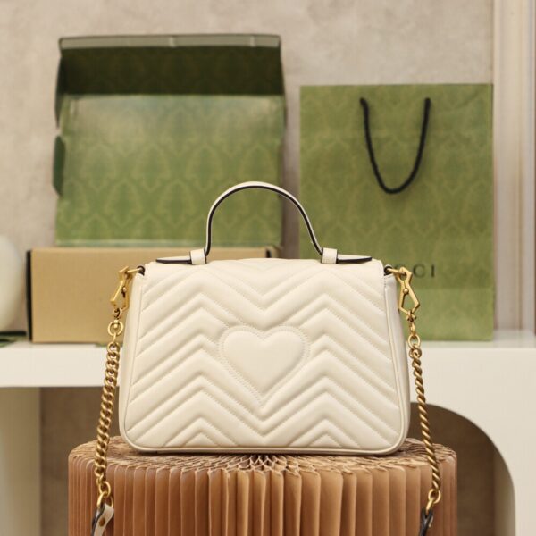 God Factory Gucci White 𝐆𝐆 𝐌𝐚𝐫𝐦𝐨𝐧𝐭 498110 Size 27*19*10.5𝙘𝙢