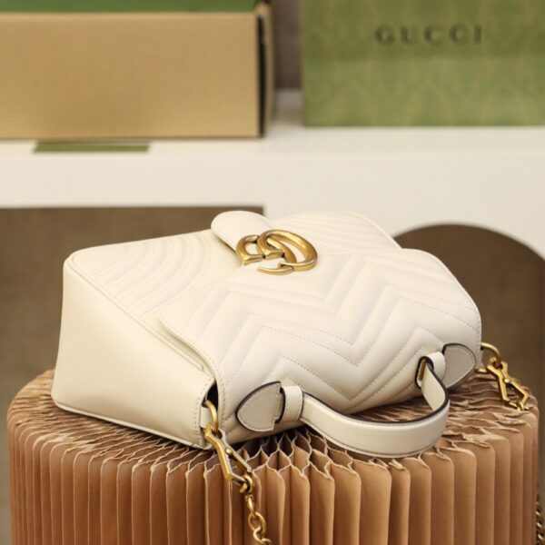 God Factory Gucci White 𝐆𝐆 𝐌𝐚𝐫𝐦𝐨𝐧𝐭 498110 Size 27*19*10.5𝙘𝙢