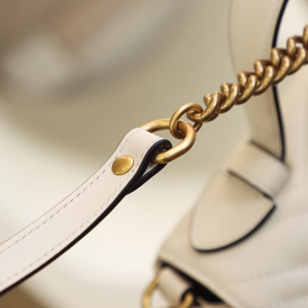 God Factory Gucci White 𝐆𝐆 𝐌𝐚𝐫𝐦𝐨𝐧𝐭 498110 Size 27*19*10.5𝙘𝙢