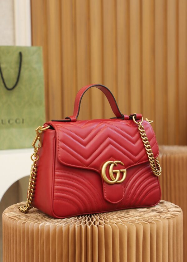 God Factory Gucci Red 𝐆𝐆 𝐌𝐚𝐫𝐦𝐨𝐧𝐭 498110 Size 27*19*10.5𝙘𝙢