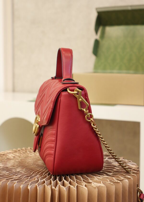 God Factory Gucci Red 𝐆𝐆 𝐌𝐚𝐫𝐦𝐨𝐧𝐭 498110 Size 27*19*10.5𝙘𝙢